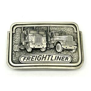 Vintage 1980 Freightliner Trucks Belt Buckle Truckers Promotional Tonkin